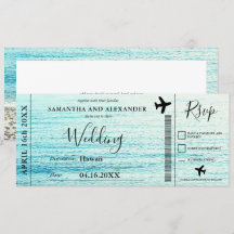 Pasaporte de embarque de avión de playa con guión 