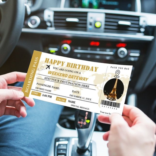 Invitación Pasaporte de embarque de cumpleaños de fin de sema (Subido por el creador)