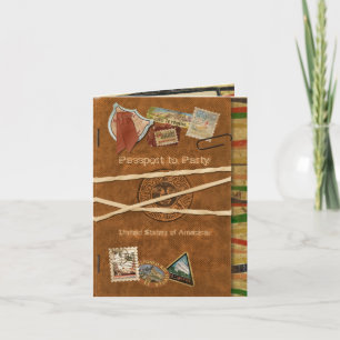 Invitación pasaporte de fiesta
