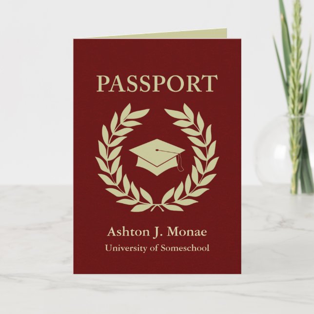 Invitación pasaporte de graduación (Anverso)