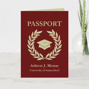 Invitación pasaporte de graduación