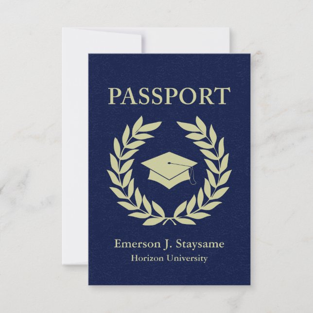 Invitación pasaporte de graduación (Anverso)