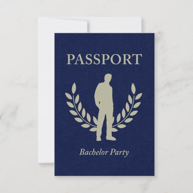 Invitación pasaporte de soltero (Anverso)