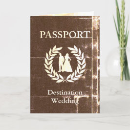 Invitación pasaporte del boda del destino