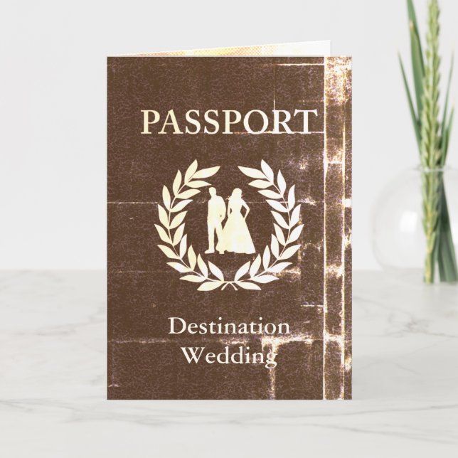 Invitación pasaporte del boda del destino (Anverso)