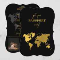 Pasaporte Mundial de Boda de Destino Negro Oro