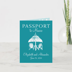 Invitación Pasaporte para Boda en Cancun México
