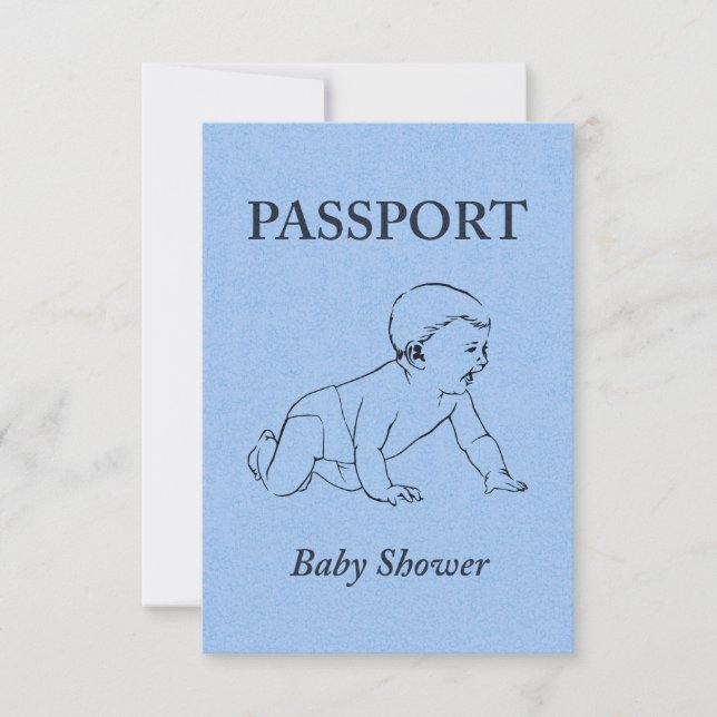 Invitación pasaporte para ducha de bebé (Anverso)