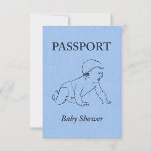 Invitación pasaporte para ducha de bebé