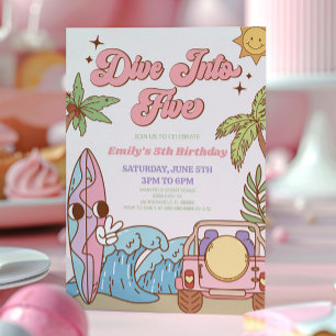 Invitación Pasar a la fiesta de los cinco cumpleaños de Groov