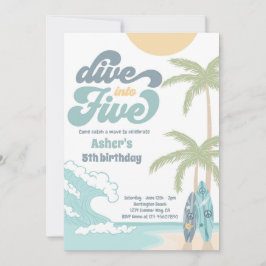 Invitación Pasar a la quinta fiesta de cumpleaños de los surf