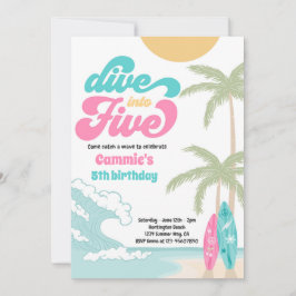 Invitación Pasar a la quinta fiesta de cumpleaños de los surf