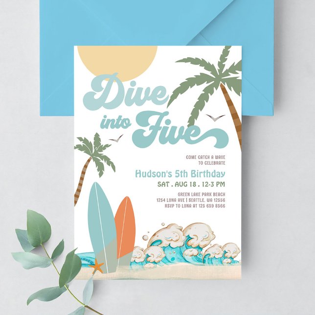Invitación Pasar a un niño de cinco años en la quinta fiesta  (Subido por el creador)