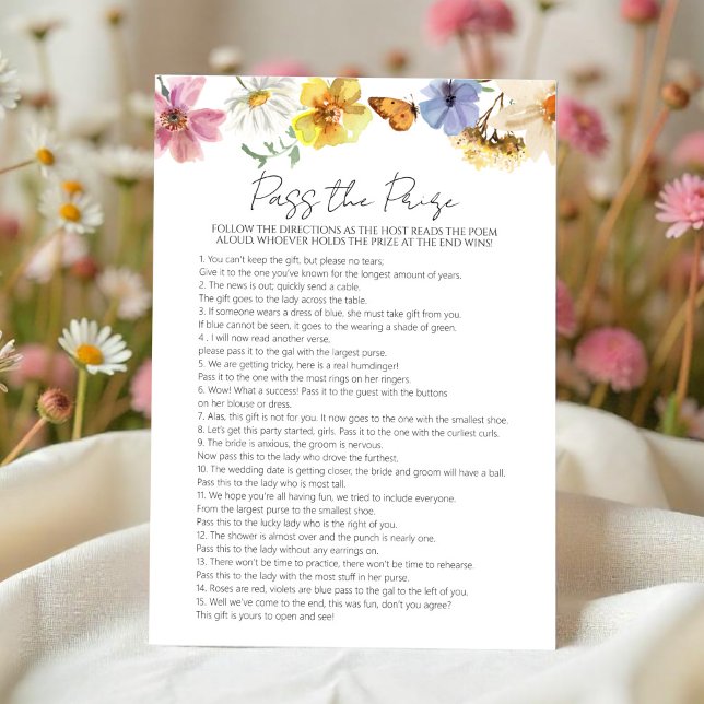 Invitación Pasar el premio | Boho Bridal Shower Game (Subido por el creador)