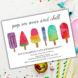 Invitación Pasar Y Chill Popsicle Birday Party