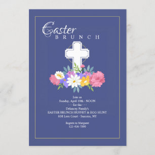Invitación Pascua de la Cruz Floral