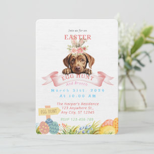 Invitación Pascua del personalizable Cute Labrador