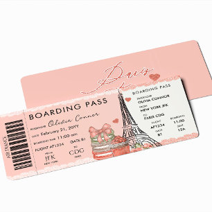 Invitación Pase de Abordaje de Sorpresa en París Regalo de Va