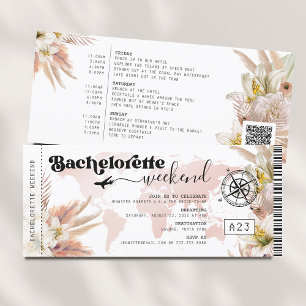 Invitación Pase de Abordaje para Fin de Semana de Despedida d