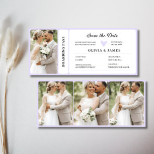 Invitación Pase de Abordar para Boda de Destino Imprimible In
