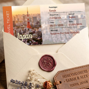 Invitación Pase de Abordar Sorpresa Viaje a Japón