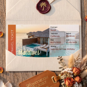 Invitación Pase de Abordar Sorpresa Viaje a Maldivas