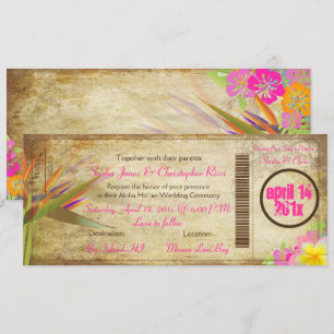 Invitación Pase de embarque de época PixDezines/pájaro del pa