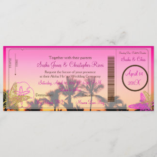 Invitación Pase de embarque de PixDezines+A-Bay de atardecer+
