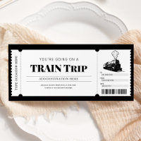Pase de embarque de viaje en tren regalo entrada v