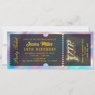 Invitación Pase de evento de celebración glamurosa