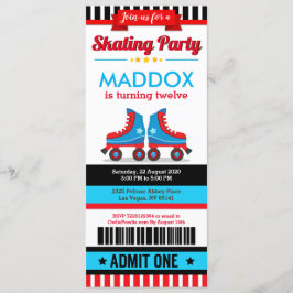Invitación Pase de viaje deportivo de patinaje sobre patinaje