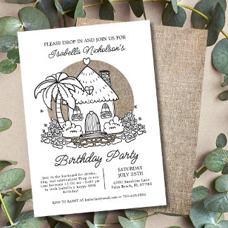 Invitación Pase Por La Fiesta De Cumpleaños De Beach House