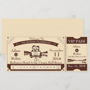 Invitación Pase VIP de Boda