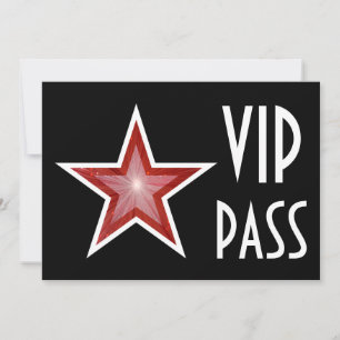 invitación 'PASE VIP' Estrella Roja horizontal neg