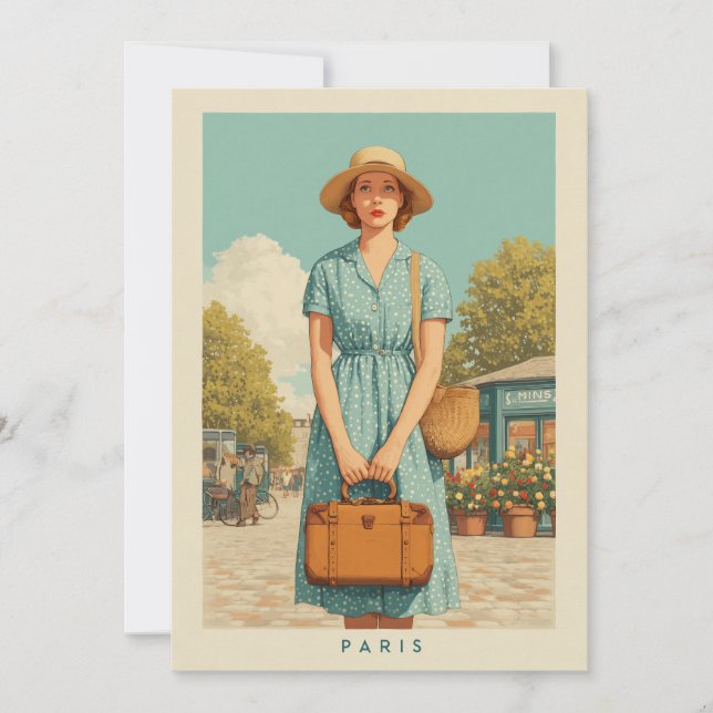 Invitación Paseo de verano por París (Anverso)