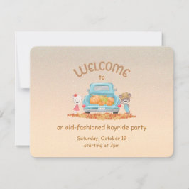 Invitación Paseo en carruaje personalizado de bienvenida otoñ