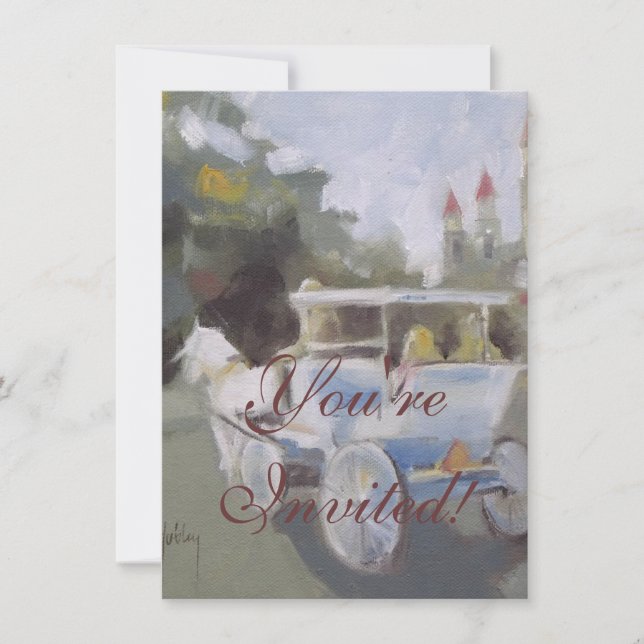 Invitación Paseo en Carruaje Turístico (Anverso)