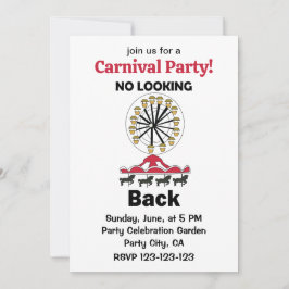 Invitación Paseo en carrusel sin mirar atrás Fiesta de Carnav