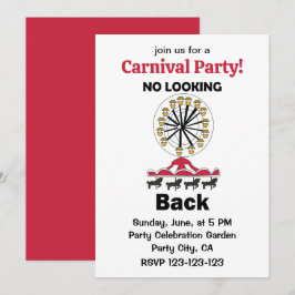 Invitación Paseo en carrusel sin mirar atrás Fiesta de Carnav