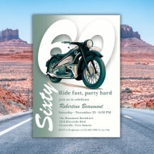 Paseo en moto verde clásica Rapido Cumpleaños 60