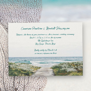 Invitación Paseo marítimo junto a la costa Pluma manuscrita B