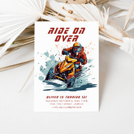 Invitación Paseo por la fiesta de cumpleaños de Snowboard