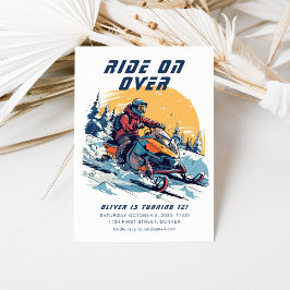 Invitación Paseo por la fiesta de cumpleaños de Snowboard