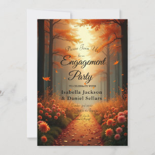Invitación Paseo por Woodland en otoño en Golden Ember