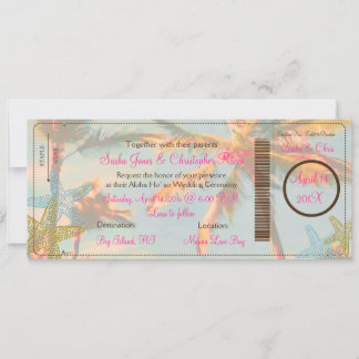 Invitación Pases de embarque PixDezines + Boda de playa de ép