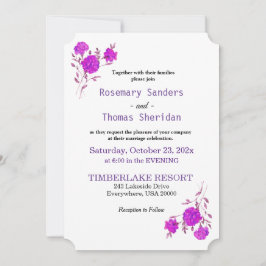 Invitación Pasión Purple Floral