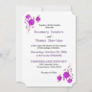 Invitación Pasión Purple Floral