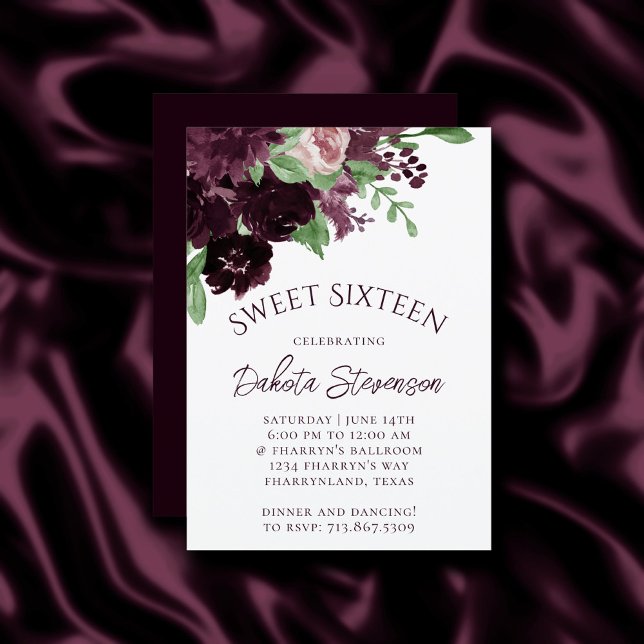 Invitación Pasiones amorosas | Dramático cumpleaños del vino  (Subido por el creador)