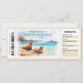 Invitación Paso de abordaje aéreo de la isla Galápagos