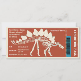 Invitación Paso de aventura de dinosaurio